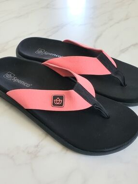 NEW! Spenco Pure Women's Recovery Sandal Sz 8 Pink Orthotic Arch Support
